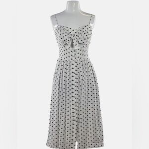 Xhilaration Strapless Black and White Polka Dot Dress
